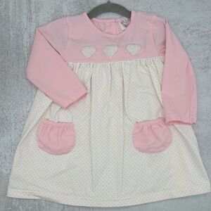 The Smocking Place 2T Valentine’s Day Heart French Knot Dress Valentine Love